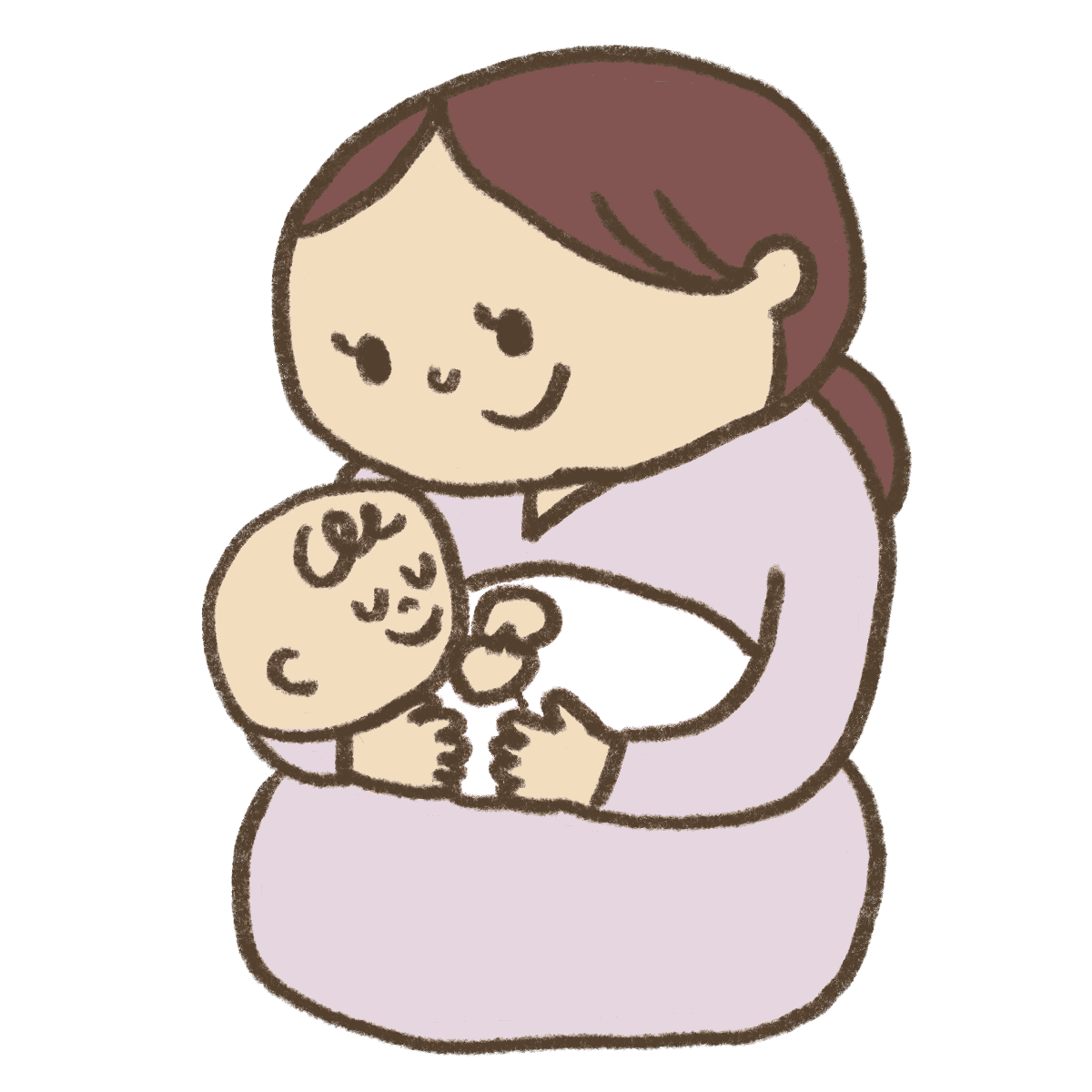 赤ちゃんを抱っこしているママの無料イラスト かわいいフリー素材屋 いらすと係